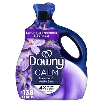 Downy Ultra Soft + Fresh Plus Fabric Softener Liquid, Calm, Lavender and Vanilla Bean, 93 fl oz, 138 Lds