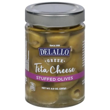 Delallo Stuffed Olives, Greek, Feta Cheese