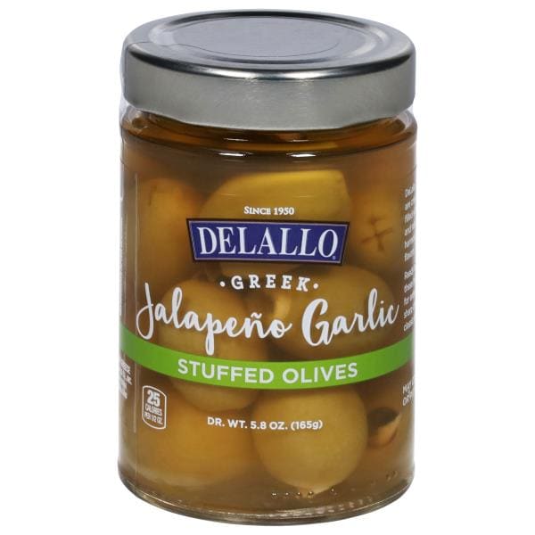 Delallo Stuffed Olives, Jalapeno Garlic, Greek | Publix Super Markets