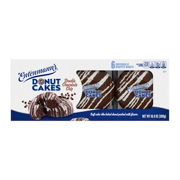 Entenmann's Double Chocolate Chip Chocolate Cake, 6 packs, 10.9 oz