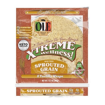 Ole Xtreme Wellness Xtreme Wellness! High Fiber Sprouted Grain Tortillas, Keto Certified