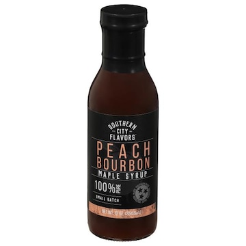 Southern City Flavors Maple Syrup, Peach Bourbon