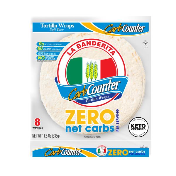 La Banderita Carb Counter 8" Zero Net Carbs Flour Tortillas Publix