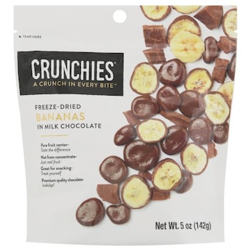 Crunchies Bananas, in Milk Chocolate, Freeze-Dried