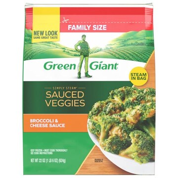 Green Giant Simply Steam Broccoli & Cheese Sauce, Sauced, Family Size