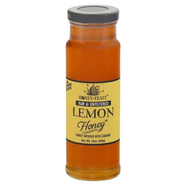 Honey Feast Honey, Raw & Unfiltered, Lemon Publix Super Markets