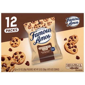 Famous Amos FAMOUS AMOS Bite-Size Chocolate Chip Cookies 12-Count Box - 12oz