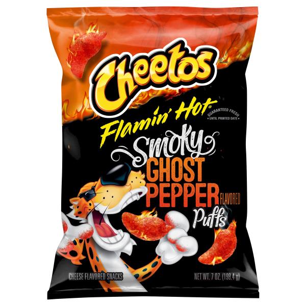 Cheetos Cheese Flavored Snacks, Flamin' Hot Smoky Ghost Pepper Flavored ...