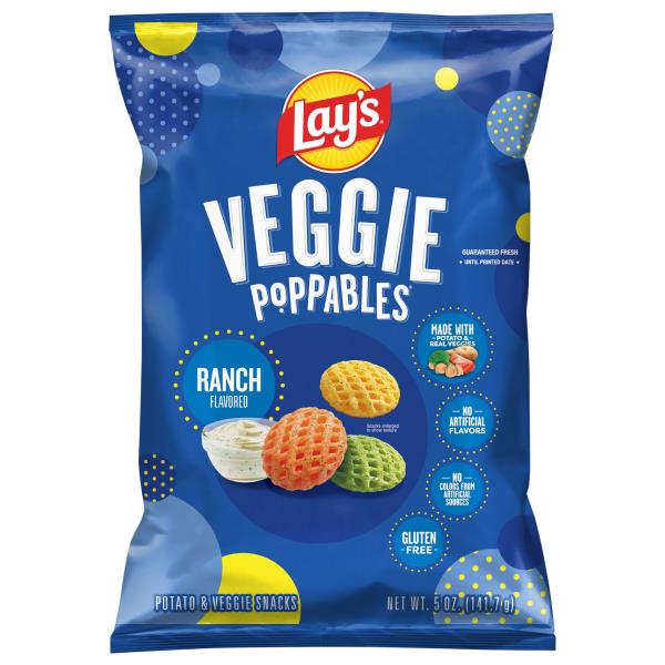 Lay's Veggie Poppables Ranch Flavored Potato & Veggie Snacks