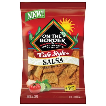 On the Border Tortilla Chips, Salsa, Cafe Style