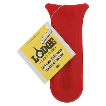 Lodge Cast Iron Handle Holder, Deluxe Silicone, Red