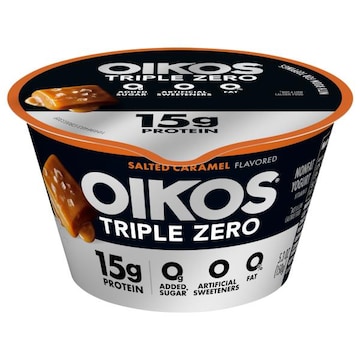 Oikos Triple Zero Nonfat Salted Caramel Flavored Yogurt