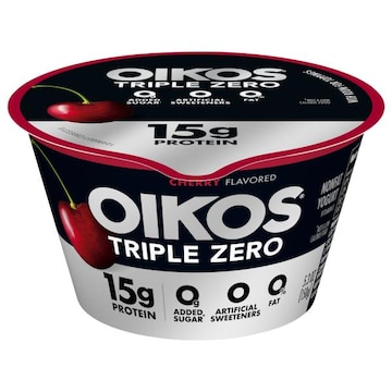 Oikos Triple Zero Nonfat Cherry Flavored Yogurt