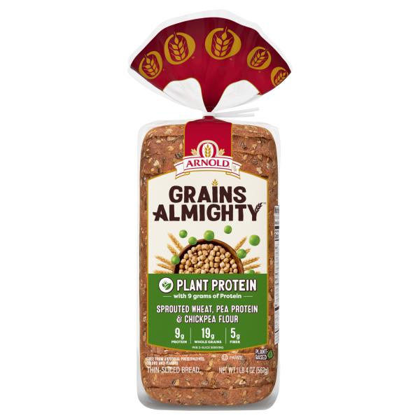 Arnold Grains Almighty Bread, Thin-Sliced, Plant Protein | Publix Super ...