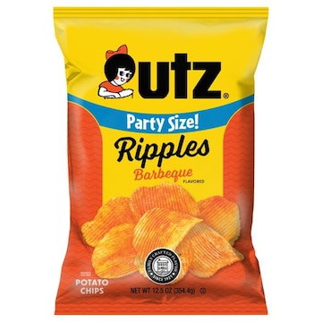 Utz Ripples Barbeque Potato Chips Party Size