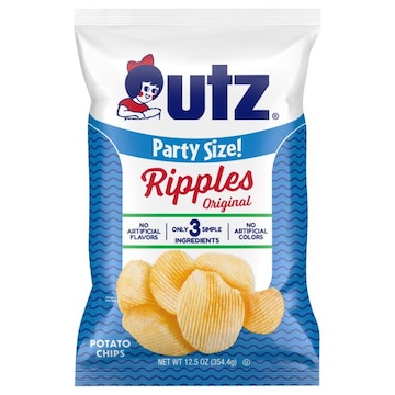 Utz Ripples Original Potato Chips Party Size
