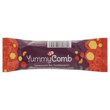 YummyComb Honeycomb Bar, 70% Dark Orange Belgian Chocolate