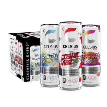 Celsius Sparkling Space Vibe Variety Pack, Functional Energy Drink