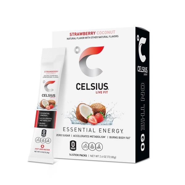 Celsius ONTHEGO STRAWBERRY COCONUT, ESSENTIAL ENERGY POWDER STICK Publix Super Markets