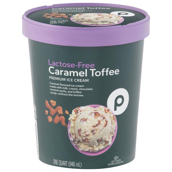 Publix Ice Cream, Lactose-Free, Caramel Toffee, Premium | Publix