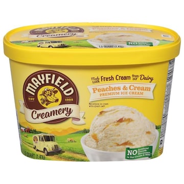 Mayfield Creamery Peaches & Cream Premium Ice Cream