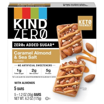 Kind Zero Bar, Caramel Almond & Sea Salt