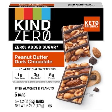 Kind Zero Bar, Peanut Butter Dark Chocolate