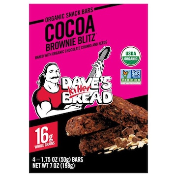 Dave's Killer Bread Snack Bars, Organic, Cocoa Brownie Blitz
