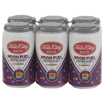 Falls City Beer Beer, Coffee Stout, Moon Fuel, 6 Pack