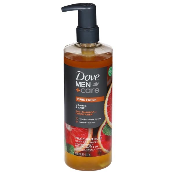Dove Men + Care Shampoo + Conditioner, Orange & Sage, Pure Fresh, 2 in 1 Publix Super Markets