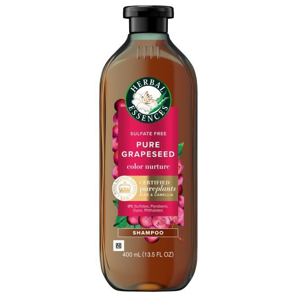 Herbal Essences Shampoo, Sulfate Free, Pure Grapeseed, Color Nurture ...