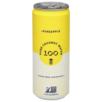 100 Coconuts Pure Coconut Water, Pineapple