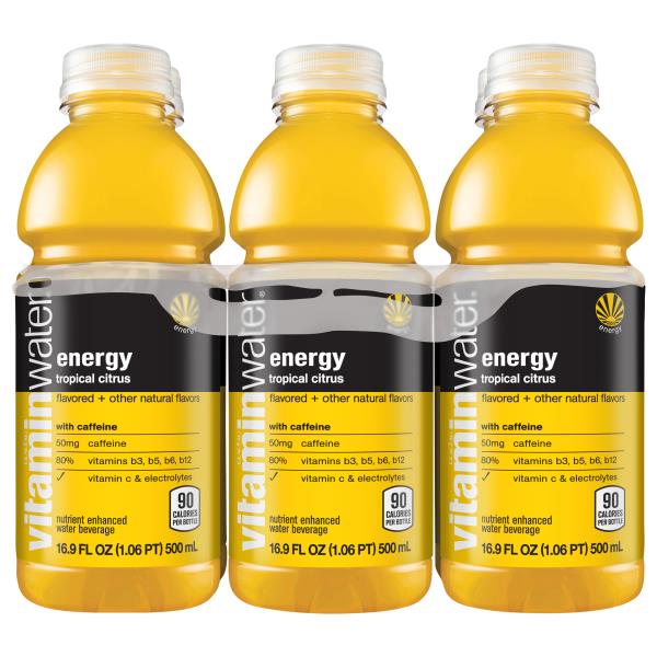 Vitaminwater Nutrient Enhanced Water Beverage, Tropical Citrus, Energy ...