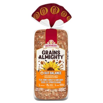 Brownberry Grains Almighty Bread, Thin-Sliced, Gut Balance