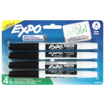 Expo Dry Erase Markers, Fine, Low Odor