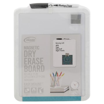 The Board Dudes Easy Mount Dry Erase Board, Magnetic