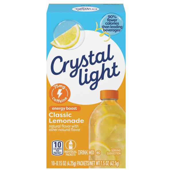 Crystal Light Drink Mix, Energy Boost, Classic Lemonade | Publix Super ...