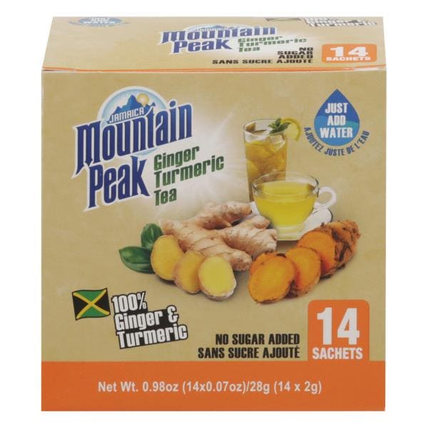 Jamaica Mountain Peak Tea, Ginger Turmeric, Sachets Publix Super Markets