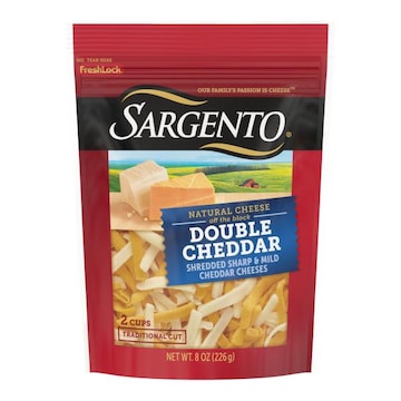 Sargento Off the Block Sargento® Shredded Natural Double Cheddar Cheese, 8 oz.