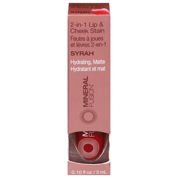 Mineral Fusion Lip & Cheek Stain, 2 in 1, Syrah, Hydrating Matte