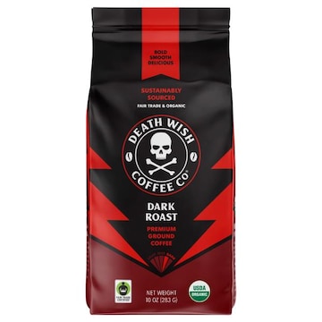 Death Wish Coffee Co Premium Ground Dark Roast Coffee