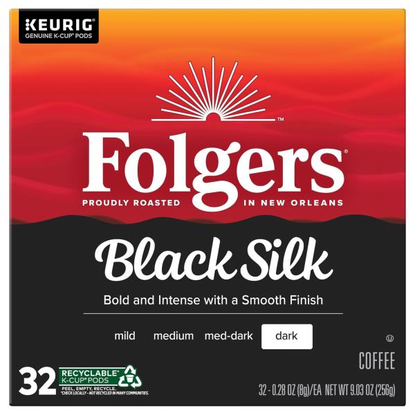 Folgers Coffee, Dark, Black Silk, K-Cup Pods | Publix Super Markets