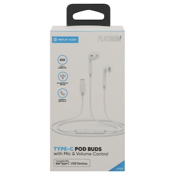 Replay Audio Pod Buds, Type-C, Platinum