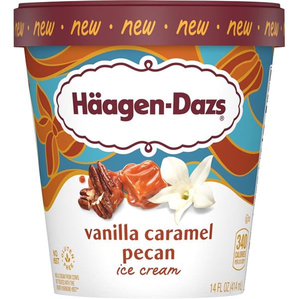 Haagen-Dazs Ice Cream, Vanilla Caramel Pecan, 14 fl Oz | Publix