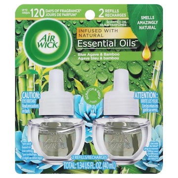Air Wick Essential Oils Blue Agave & Bamboo Scented Oil Refills