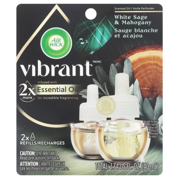 Air Wick Vibrant Refills, Scented Oil, White Sage & Mahogany Publix