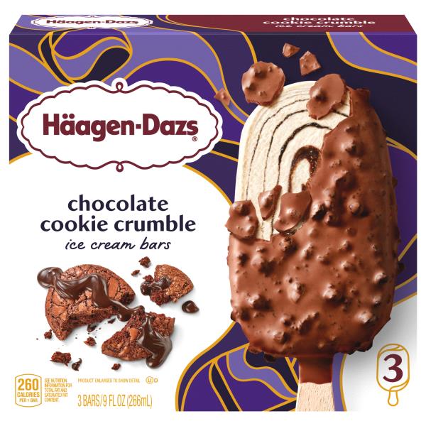 Haagen-Dazs Ice Cream Bars, Chocolate Cookie Crumble | Publix