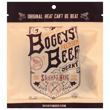 Bogeys Beef Jerky, Smokey Heat, Premium