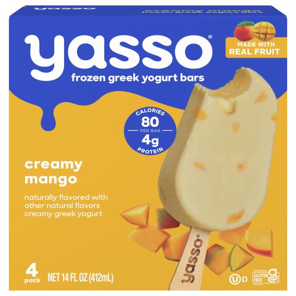 Yasso Yogurt Bars, Greek, Creamy Mango | Publix Super Markets