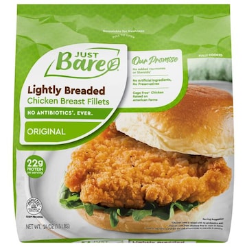 Just Bare® Fully Cooked Lightly Breaded Chicken Breast Original Fillets